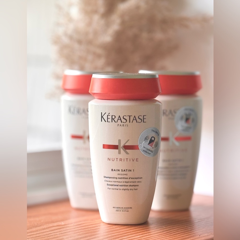 LOT OF 4: Authentic Kerastase Paris Nutritive Bain Satin Shampoo 250mL (8.5oz)